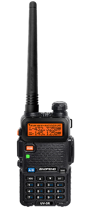 Радіостанція Baofeng UV-5R Black + Гарнітура з кнопкою PTT